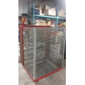 Red 50 Shelf Metal Mesh Screen Print Drying Rack w Wheels